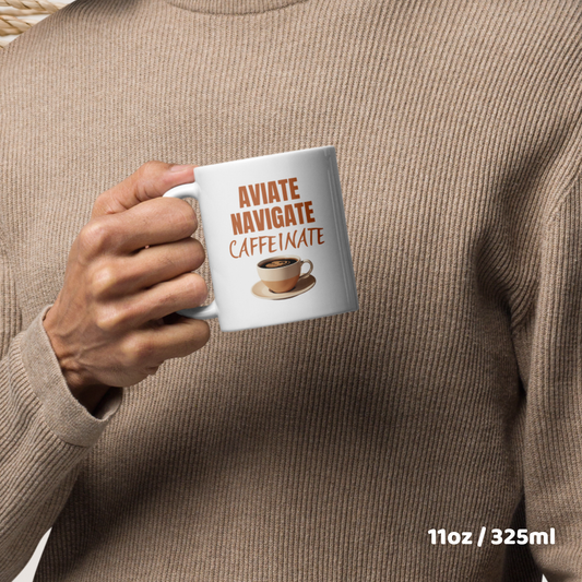 Pilot Coffee Mug – Aviate Navigate Caffeinate
