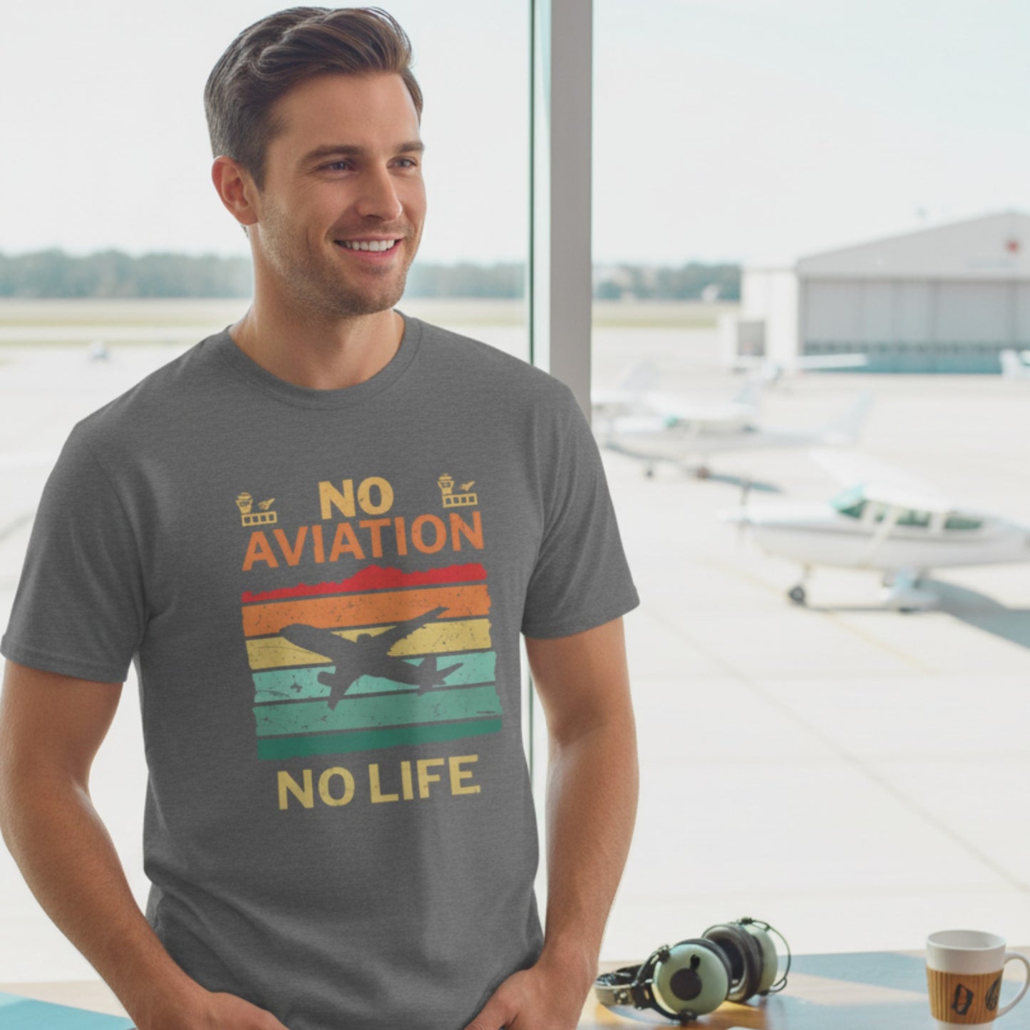 Attitude to life Unisex T-shirt “No Aviation No Life” - More than just a hobby. Show your passion