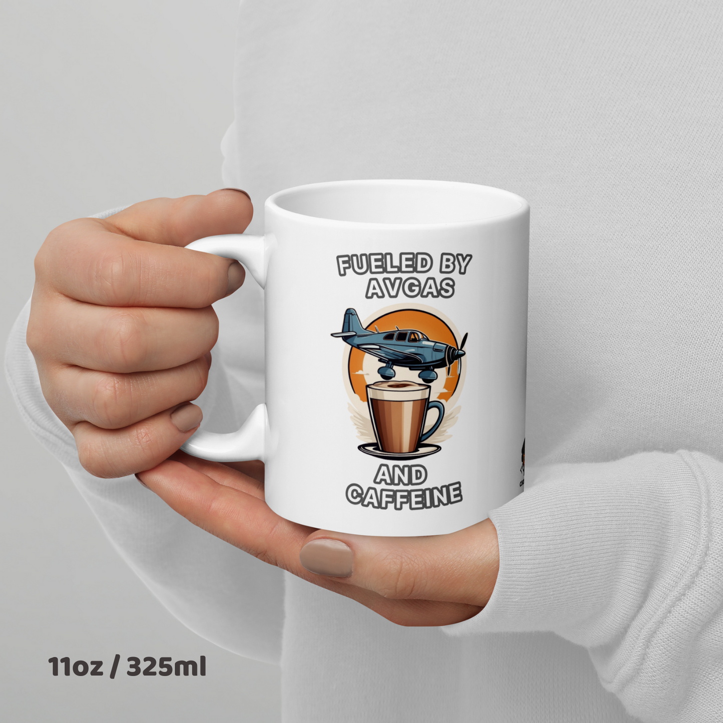 Pilot Coffee Mug – Fueled by Avgas and Caffeine