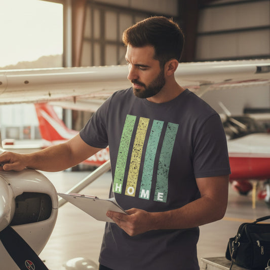 Personalized ICAO code in GREEN on a 100% organic cotton unisex T-shirt – show where you come from