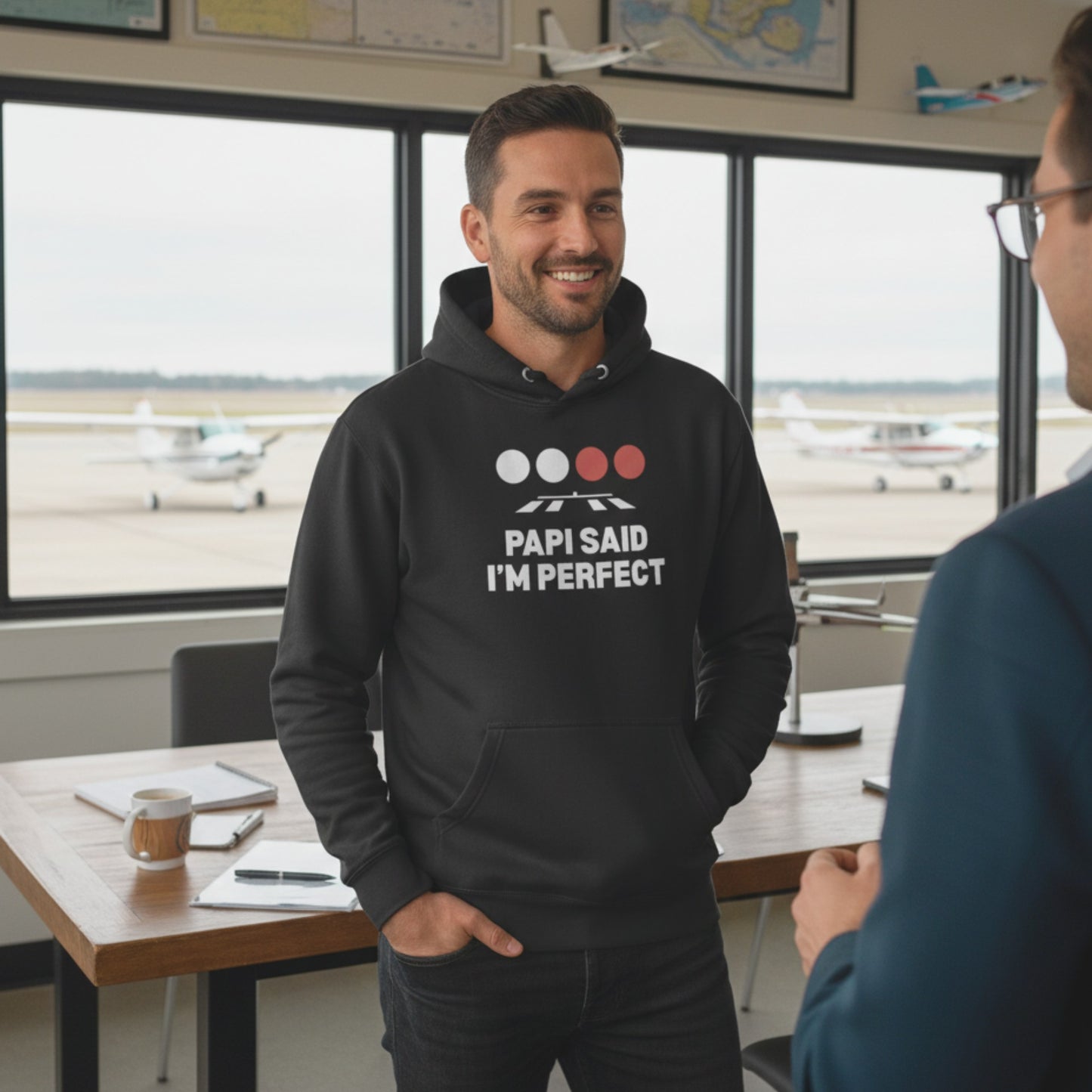 Premium Hoodie "PAPI SAID I'M PERFECT" –  For everyone who nails the glide slope.