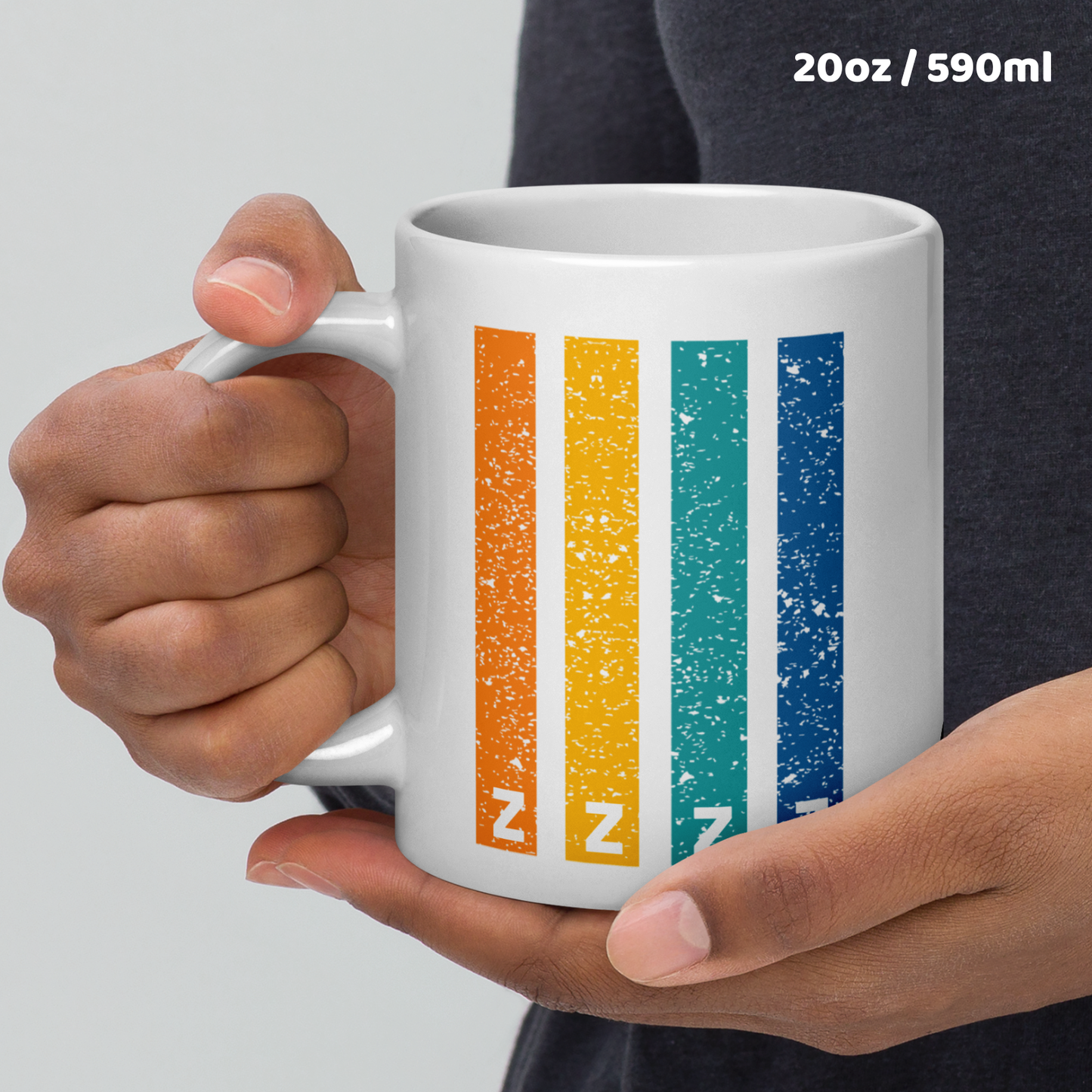 Aviation coffee mug with personalized ICAO code stripe design