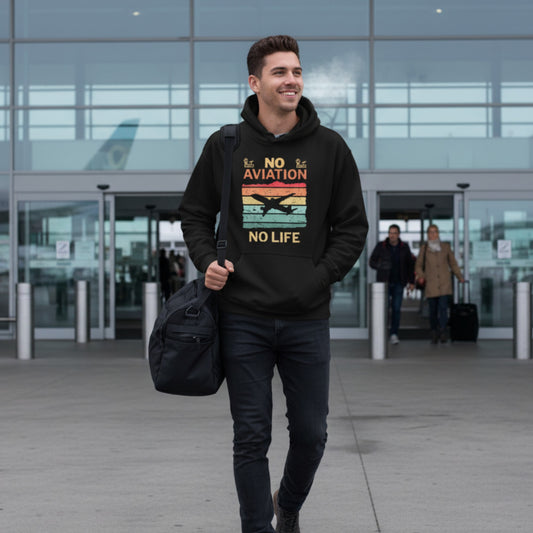 Lifestyle Hoodie “No Aviation No Life” - More than a hobby. Show your passion