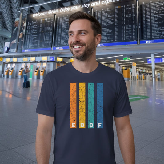 ICAO Code Unisex T-shirt with code "EDDF" (Frankfurt Airport) - Show your favorite airports