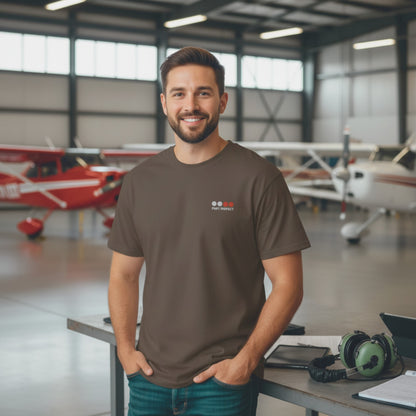 PAPI PERFECT Unisex T-Shirt | 2 WHITE 2 RED - A clear design for pilots